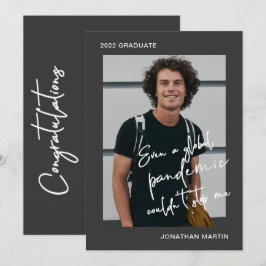Convites Até mesmo uma Festa de formatura de Cinza fotográf