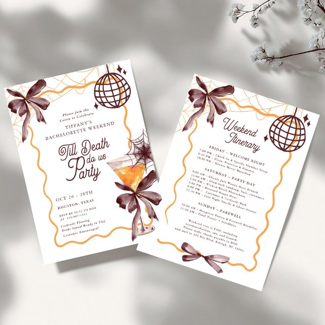 Convites Até o Arco do coquetel do dia das bruxas Bacheloer (Criador carregado)