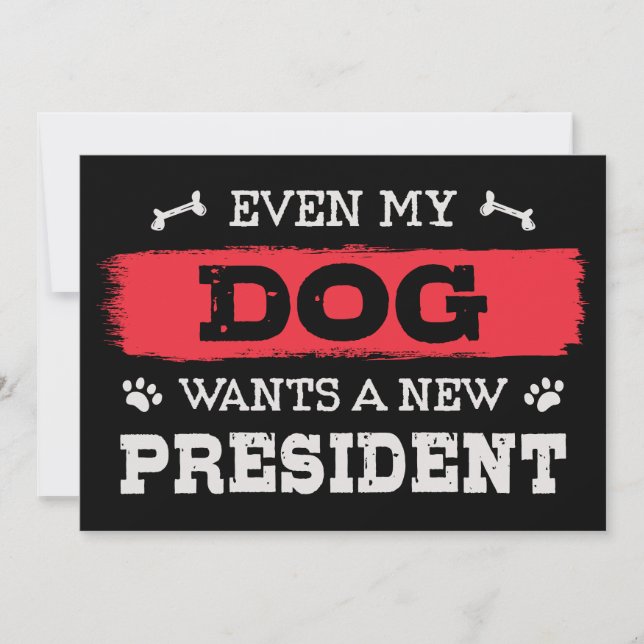 Convites Até o meu cão quer um novo presidente (Frente)