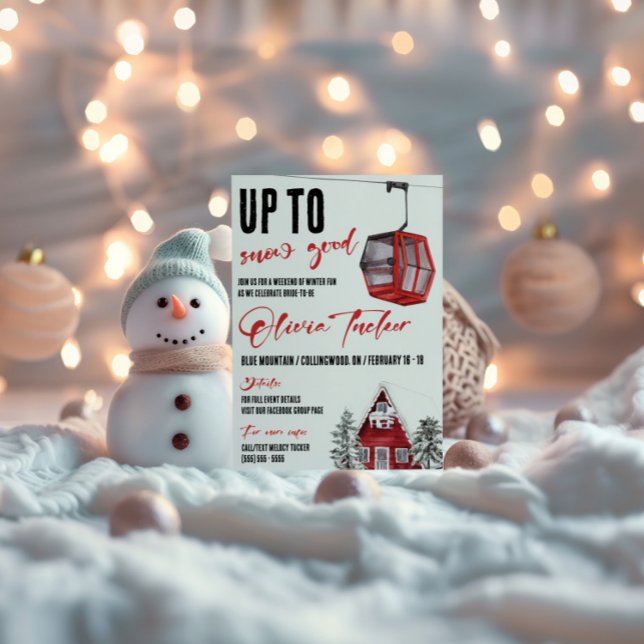 Convites Até o SNOW é divertido! Esqui, Diversão no Inverno (Criador carregado)