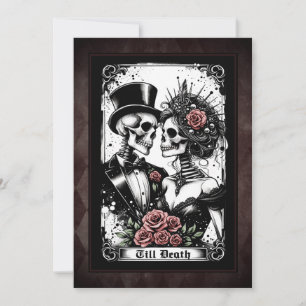Convites Até que a morte nos faça parte do casamento tarot