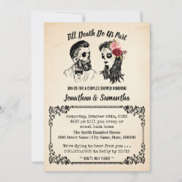 Convites Até que a morte nos separe casais chá