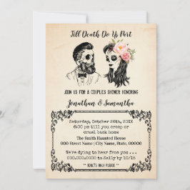 Convites Até que a morte nos separe casais chá