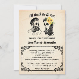 Convites Até que a morte nos separe casais chá