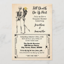 Convites Até que a morte nos separe casais chás