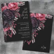 Até que a Morte nos Separe Casamento Gótico Floral