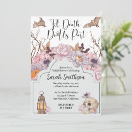 Convites Até que a morte nos separe o Chá de panela de Hall