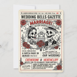 Convites Até que a Morte os Una Gazeta de Casamento