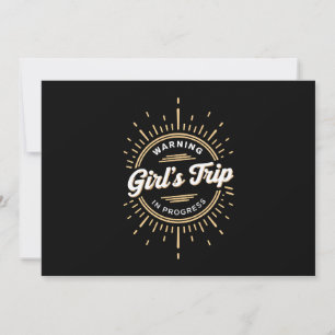 Convites Atenção Viagem de Meninas em Andamento Férias de V