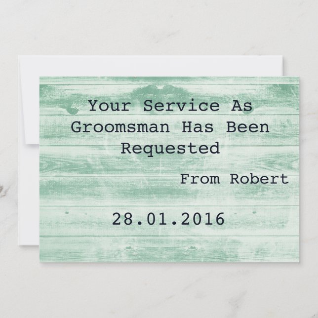 Convites Aterro de madeira será meu padrinho de casamento (Verso)