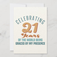 Atitude aniversário de 21 anos assombrosa