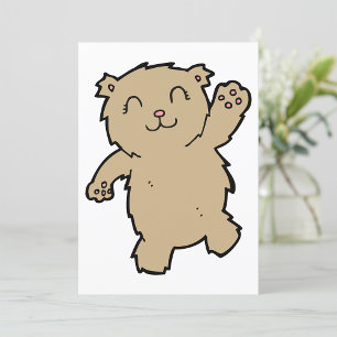 Convites Ativando um Urso Sorridente Adorável