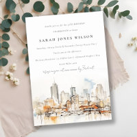 Atlanta Georgia Watercolor Landscape Birday