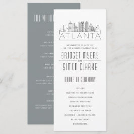 Convites Atlanta Stylized Skyline | Programa Casamento