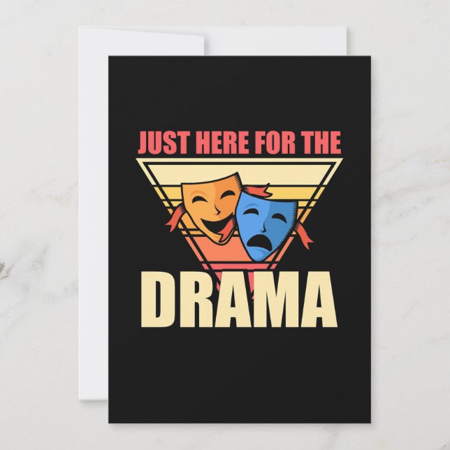 Convites Ator Aqui Apenas Pelo Drama (Frente)