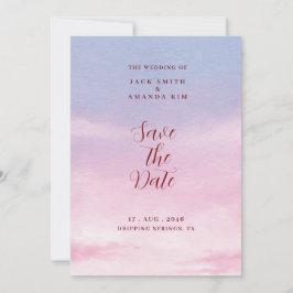 Convites Atordoamento de aquarela Casamento Sunset Salvar d