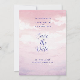 Convites Atordoamento de aquarela Casamento Sunset Salvar d