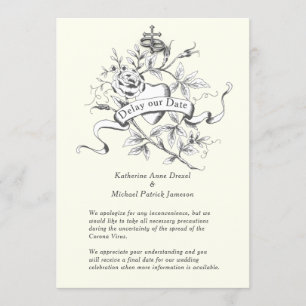 Convites Atrasar nossa data de casamento entre vírus Corona