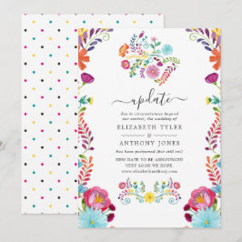 Convites Atualização Colorida da Festa de Casamento Mexican