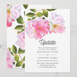Convites Atualização de casamento adiado para o jardim de r