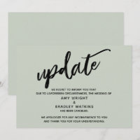 Atualização de Casamento Cancelado Escrito à Mão n