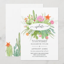 Atualização de Casamento de Cactus Watercolor