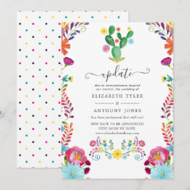 Convites Atualização de casamento de festa floral em aquare