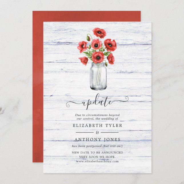 Convites Atualização de Casamento de País Russo com Vidro V (Frente/Verso)