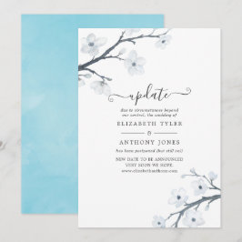 Convites Atualização de casamento do White Cherry Blossoms