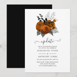 Convites Atualização de casamento floral de Halloween retrô