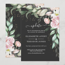 Atualização de casamento floral de luxo preto e ro