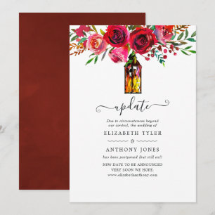 Convites Atualização de Casamento Floral de Watercolor
