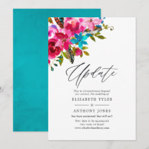 Atualização de Casamento Floral de Watercolor Boho