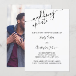 Convites Atualização de Casamento Foto Personalizada Poster