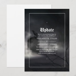 Convites Atualização de Casamento Gótico do Halloween