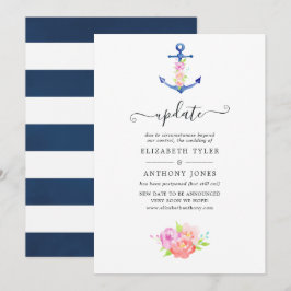 Convites Atualização de Casamento Náutico em Aquarela