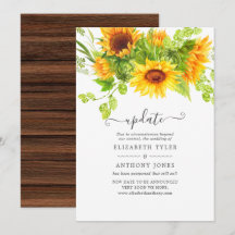 Atualização de casamento Rustic Bohemian Sunflower