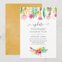 Atualização de Casamento Tropical Floral de Verão