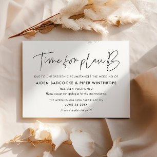 Convites Atualização de status de casamento minimalista