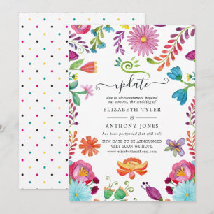 Convites Atualização do Casamento com Festa Mexicana de Flo