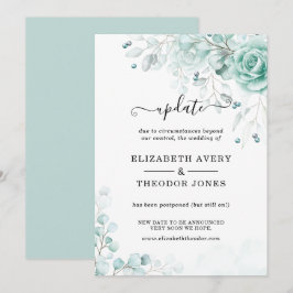 Convites Atualização do Casamento com Turquesa Floral e ver