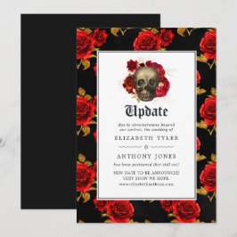 Convites Atualização do Casamento Floral Gótico