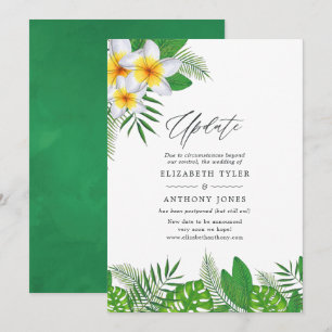 Convites Atualização do Casamento Luau Havaiano com Aquarel