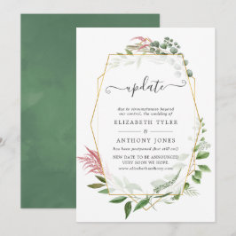 Convites Atualização Geométrica do Casamento de Floresta He