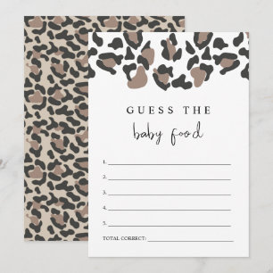 Convites AUBREE Leopard Imprime adivinhem o jogo da Comida