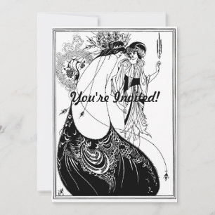 Convites Aubrey Beardsley A Saia do Pavão Art Nouveau