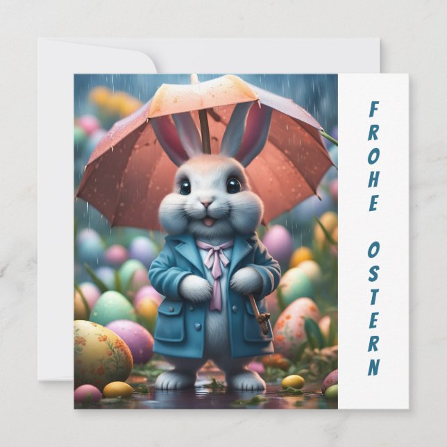 Convites Auch im Regen werden Ostereier versteckt (Frente)