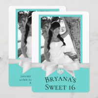 Audrey Teal Branco Arco Moderno Sweet 16 Foto