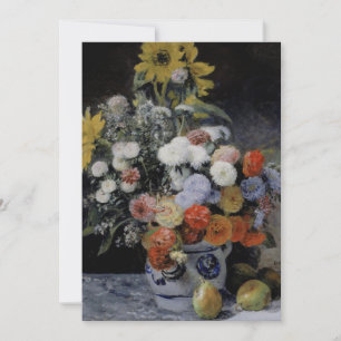Convites Auguste Renoir - Flores mistas em um ternware P