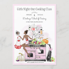 Convites Aula de culinária Noturna das Meninas